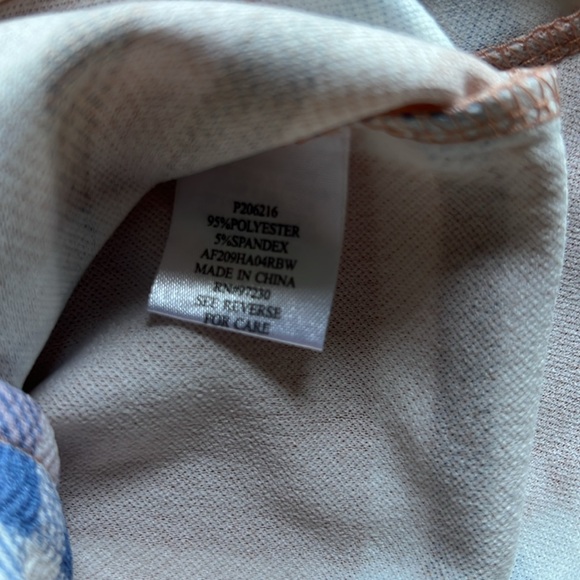 Almost Famous Peach, Cream, Blue Plaid Mini Dress, Spaghetti Straps, Bodycon 2X - Picture 7 of 9